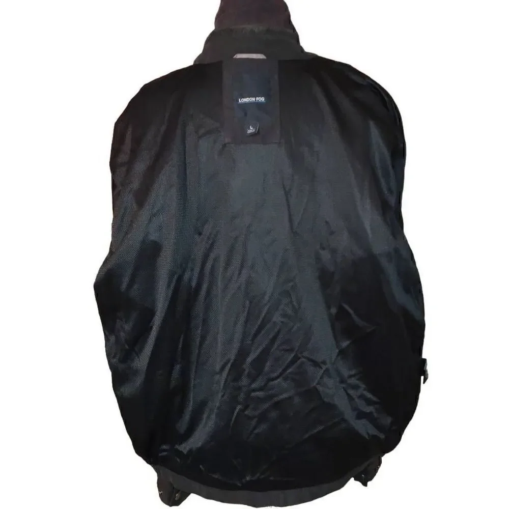 London Fog Men’s Auburn Zip-Front Golf Jacket Dark Brown Large